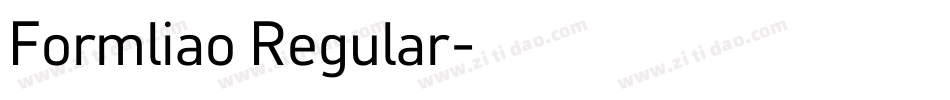 Formliao Regular字体转换